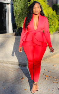 Hot Peplum Suit