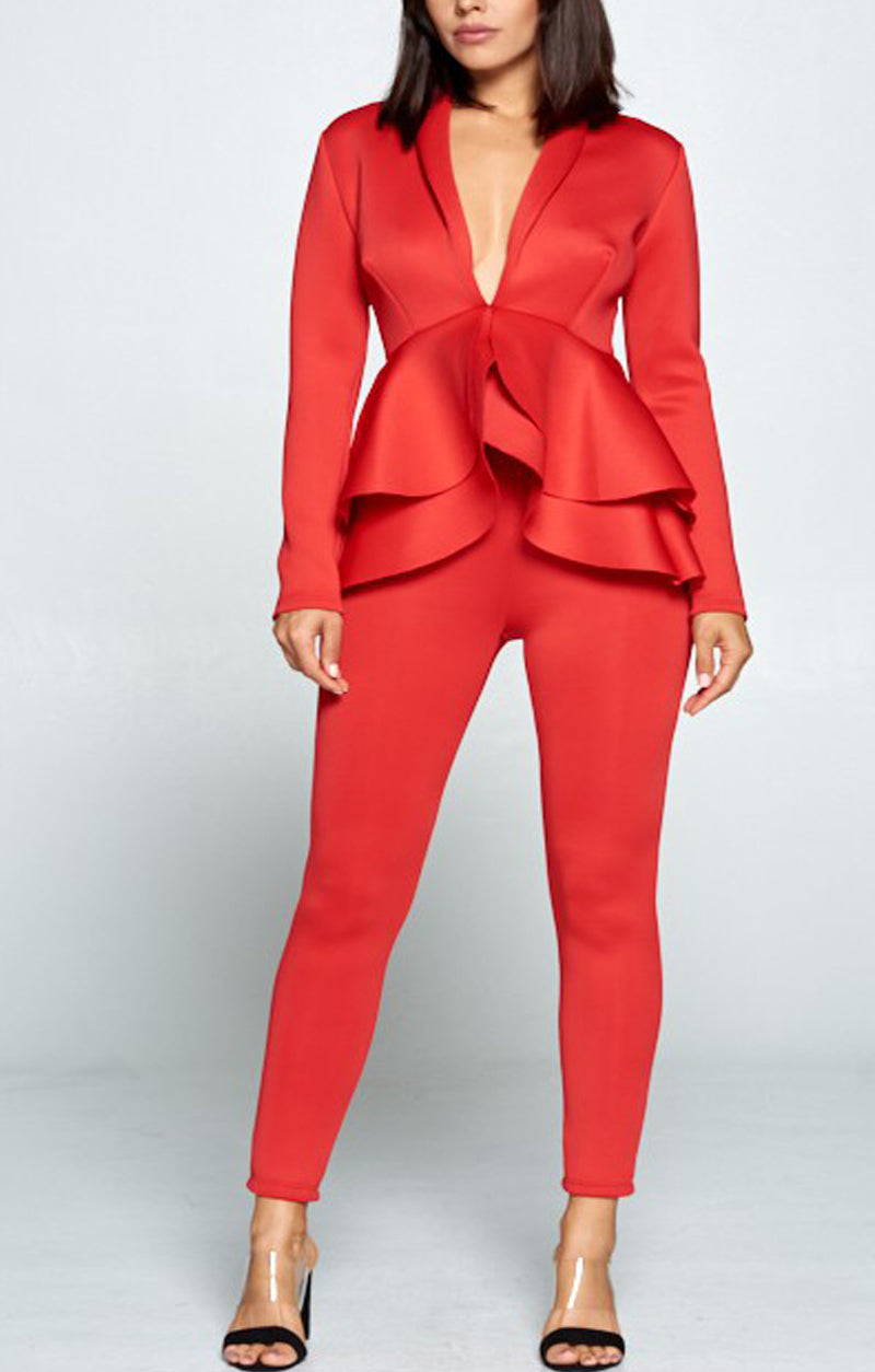 Red Pants Suit Womens, Formal Pantsuit for Women, Chic Womens Pants Suit,  Womens Blazer and Pants Set, Red Blazer Women, Red Womens Suit -   Finland