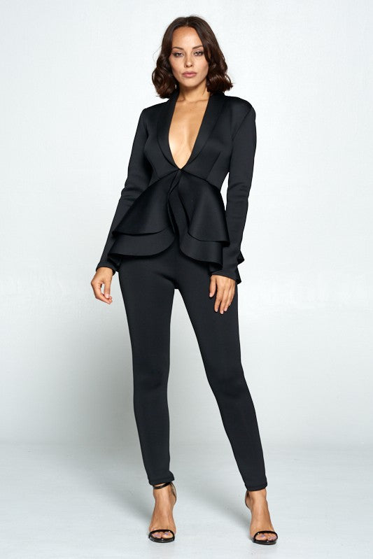 Peplum suit jacket hotsell